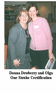 donna dewberry and olga at one stroke certification